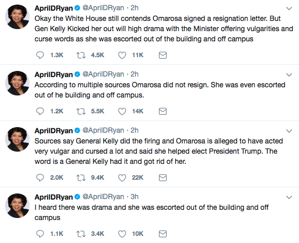April Ryan Spilled the Tea on Omarosa Getting FIRED and not Resigning