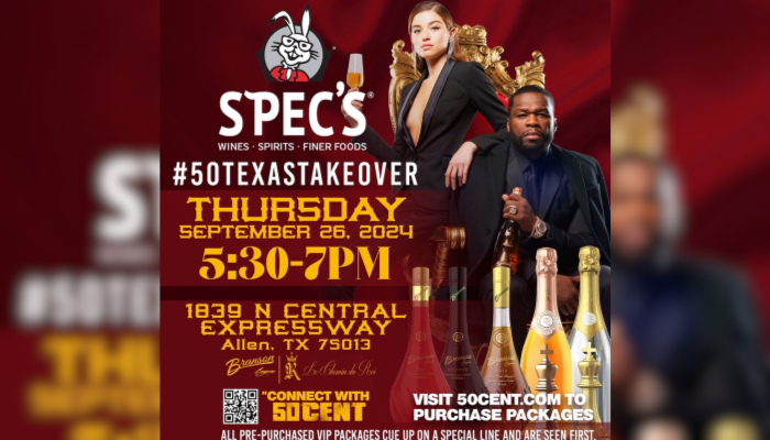 Branson Cognac (50 Cent) at Spec's Sept 2024